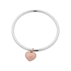 Liberte Bella Heart Silver Bangle