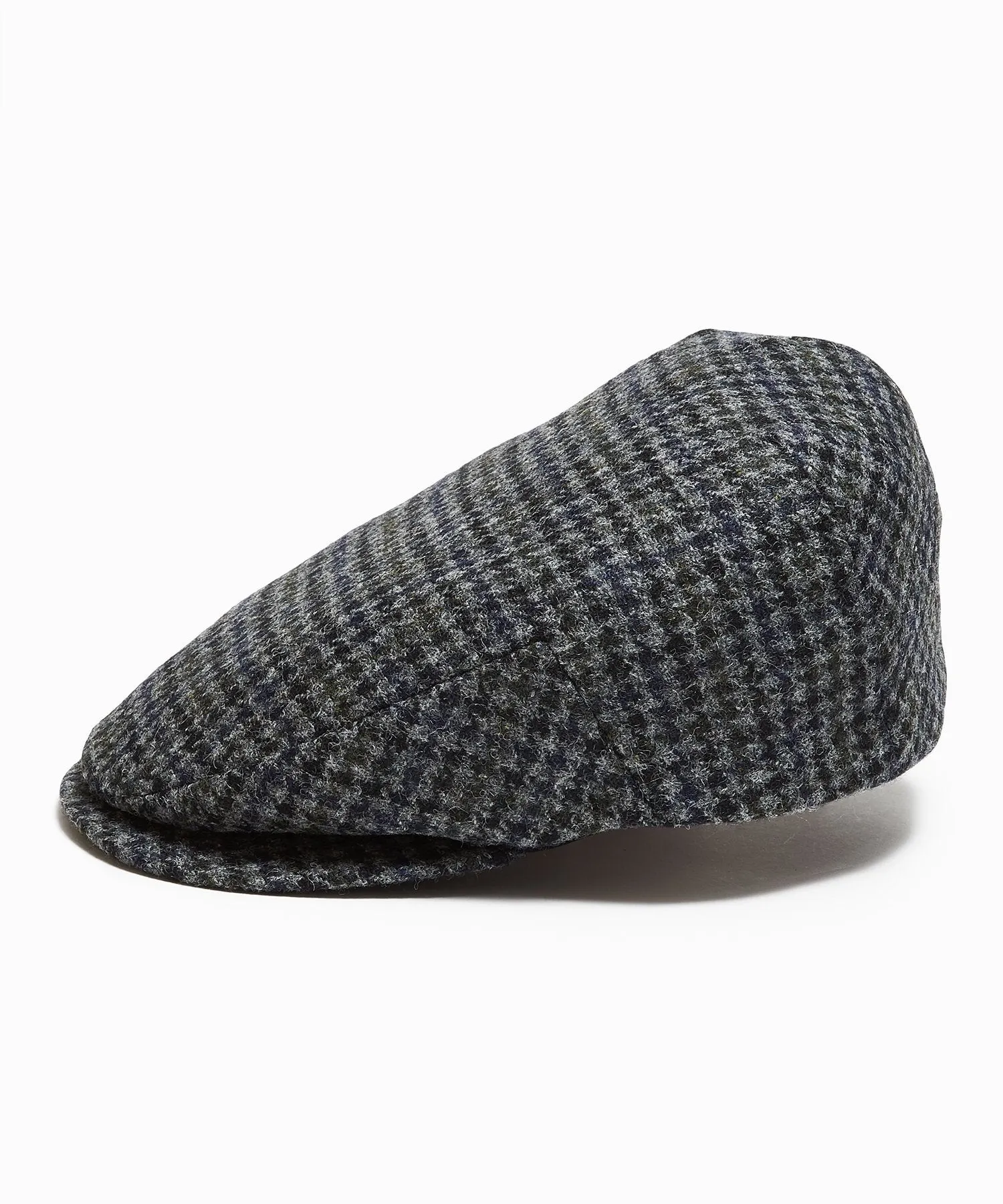 Lock & Co Drifter Flat Cap Moon Wool Houndstooth