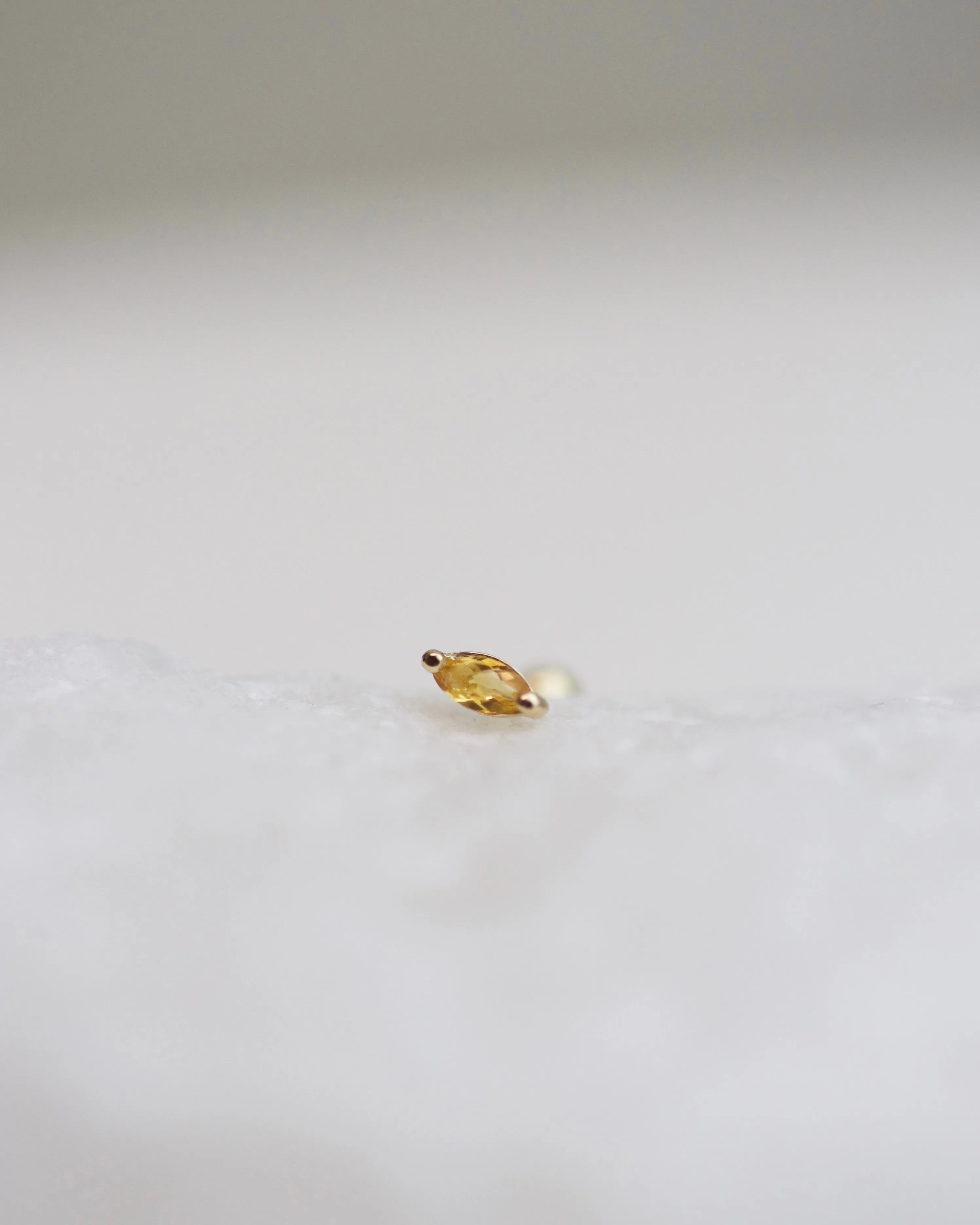 Marquise stud with ball screw backing