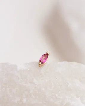 Marquise stud with ball screw backing