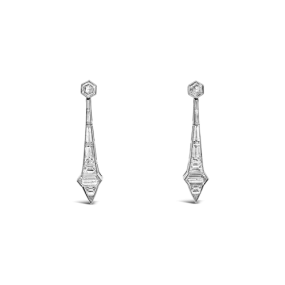 Multi-shape Diamond Dangle Earrings