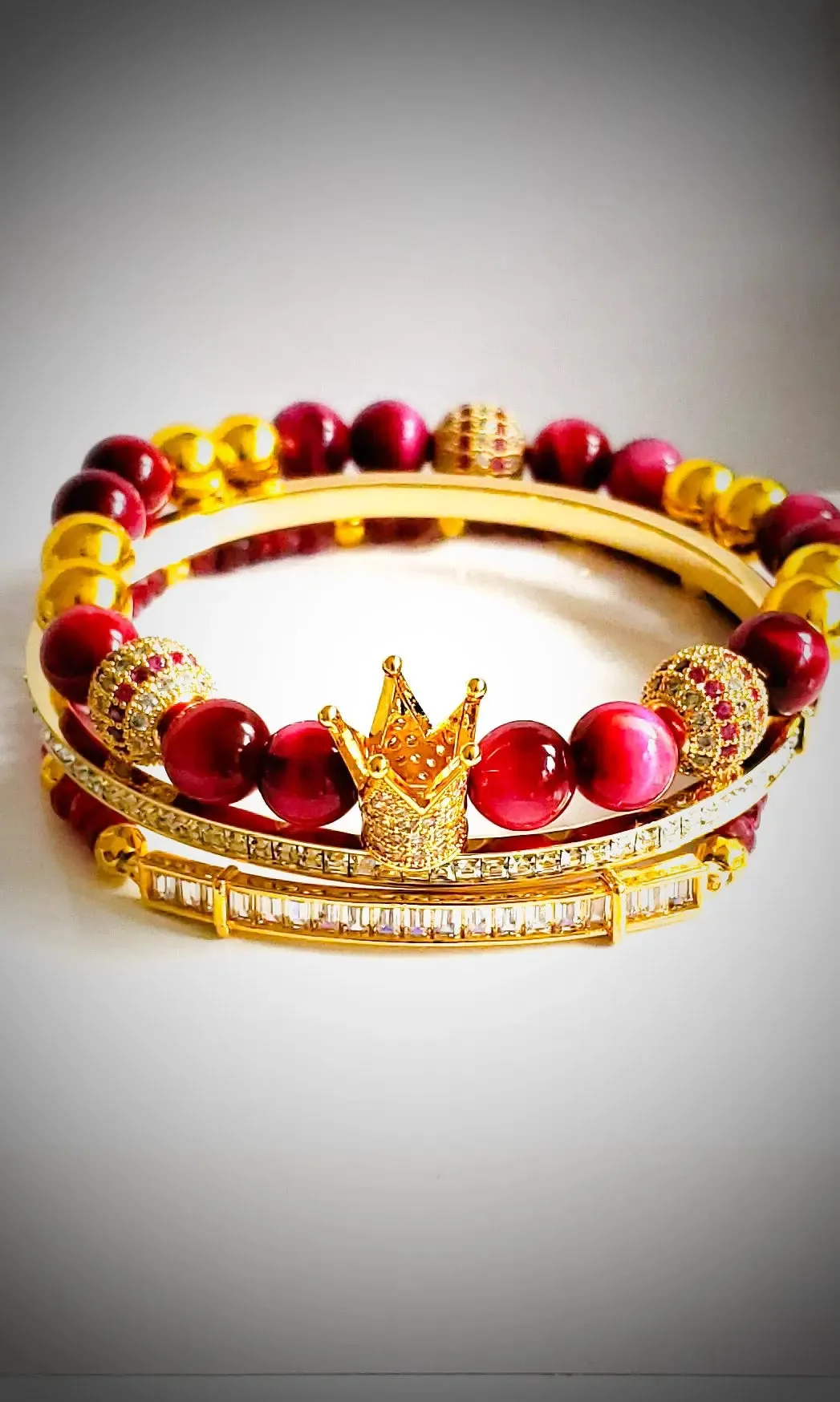 My " Ruby" Crown Bracelet Set