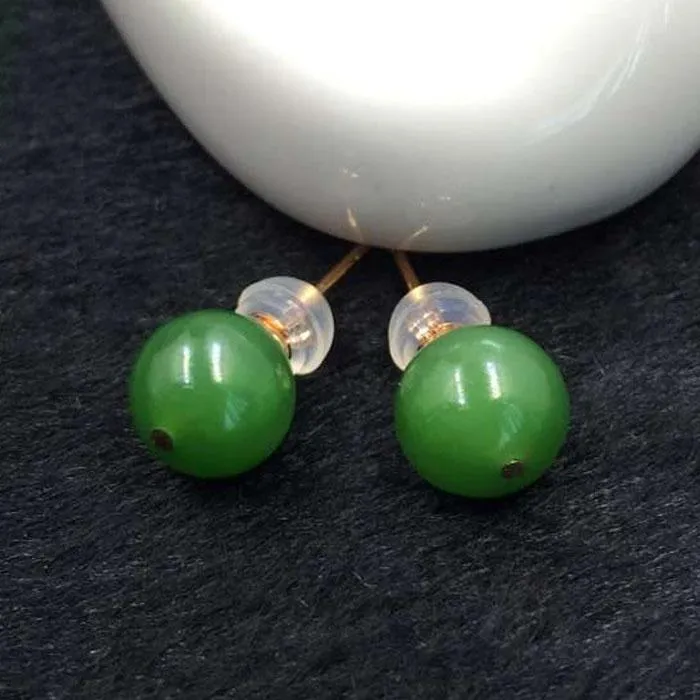 Natural Jade Earrings Nephrite Earrings NEG101