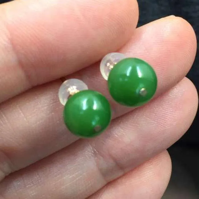 Natural Jade Earrings Nephrite Earrings NEG101