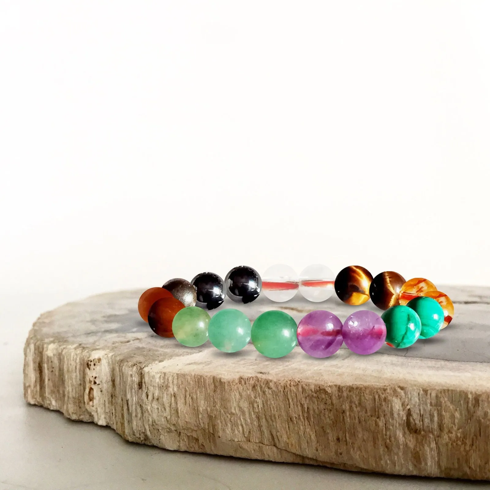 New Beads Bracelet 7 Natural Stone Lava Bracelet Diffuser Multi Color Gemstone