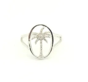 New Diamond Palm Tree Ring