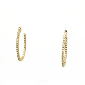 Oval In & Out Hoop Earrings