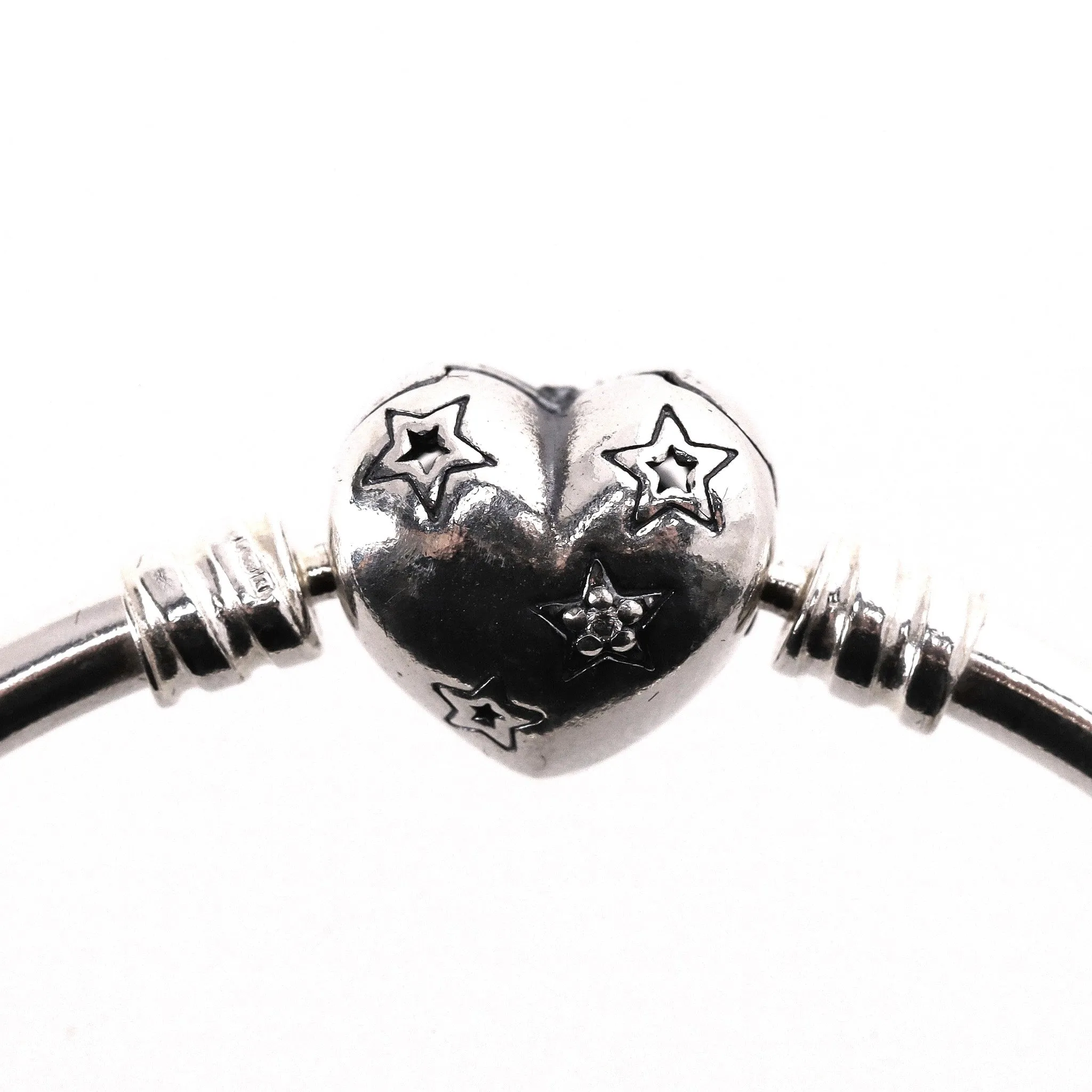 Pandora Sterling Silver Celestial Heart Clasp Bangle