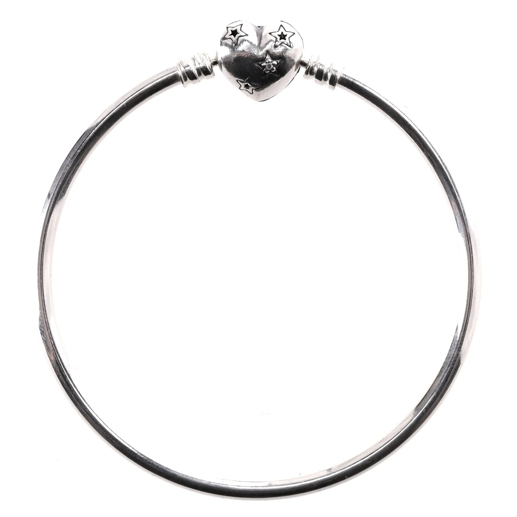 Pandora Sterling Silver Celestial Heart Clasp Bangle