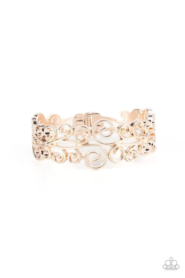 Paparazzi Bracelet ~ Dressed to FRILL - Rose Gold