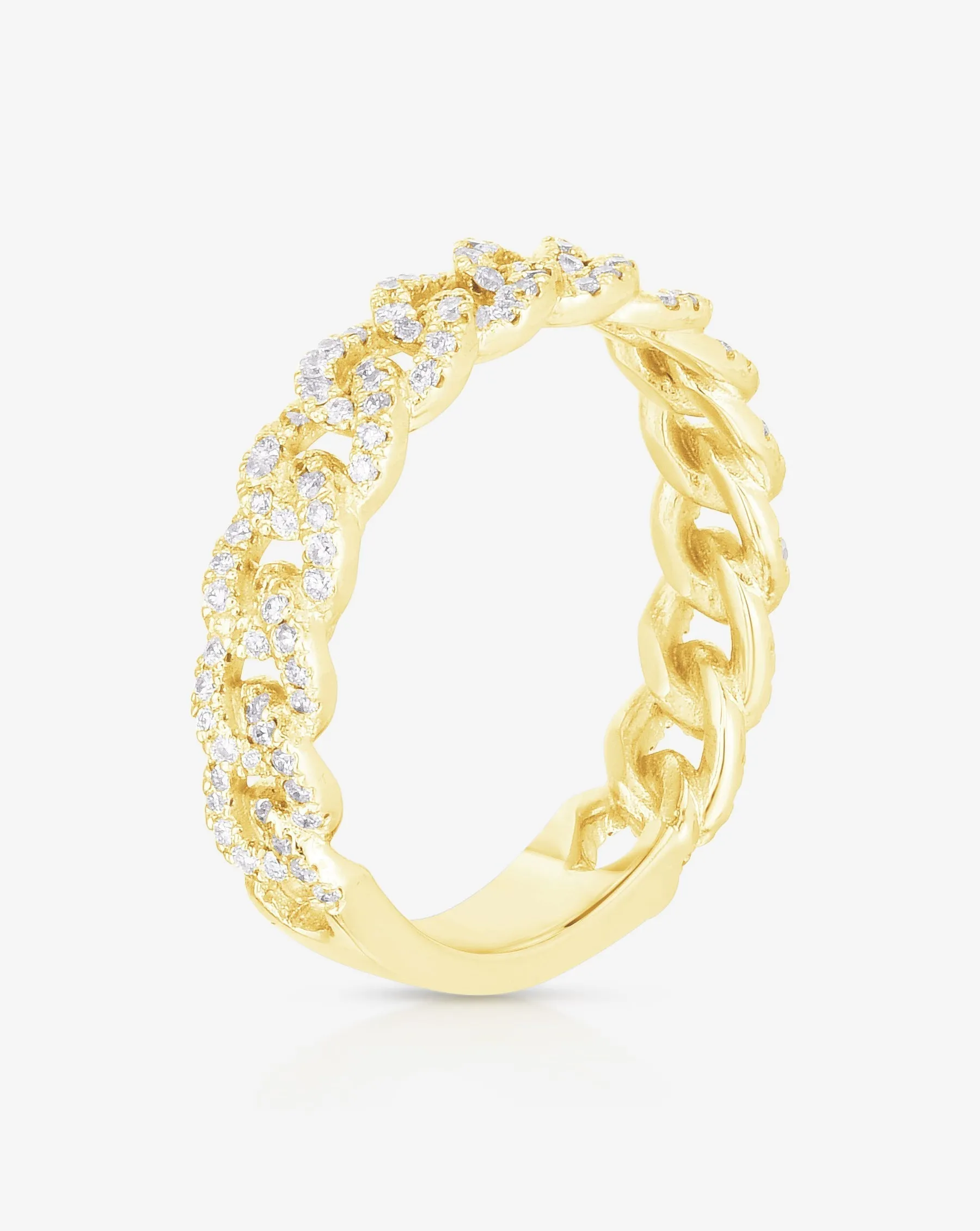 Pavé Diamond Chain Ring