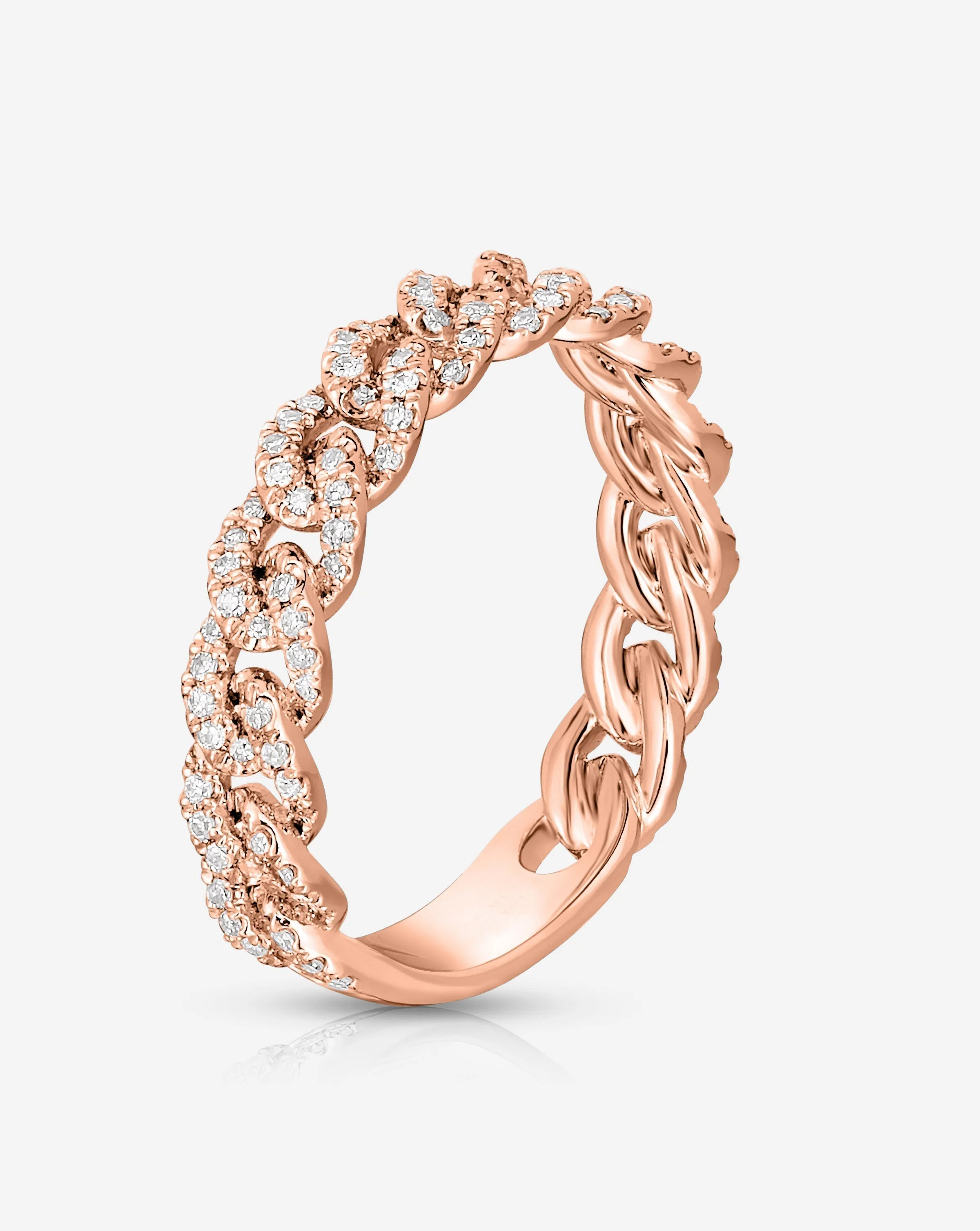 Pavé Diamond Chain Ring