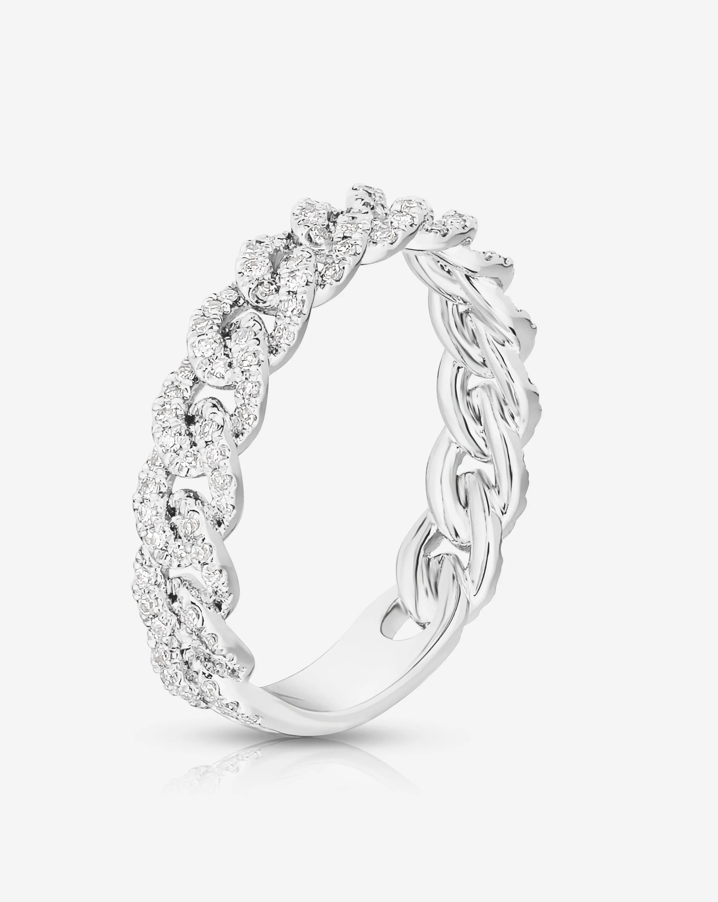 Pavé Diamond Chain Ring