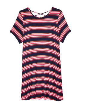 Payson Swing Dress | Navy / Red