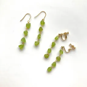 Peridot Long Pierces / Earrings (GOLD)
