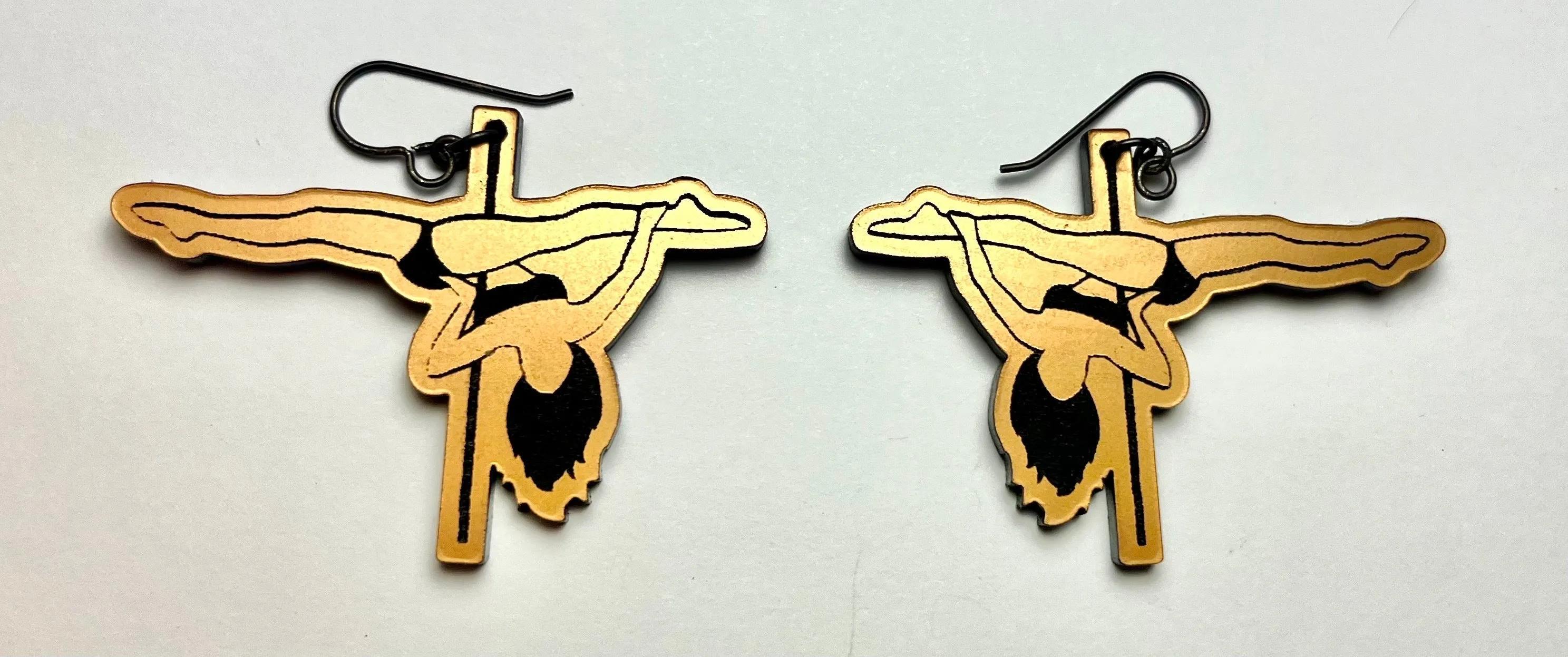 Pole Dancer Silhouette Earrings