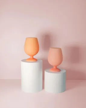 Porter Green Stem Silicone Glasses - Peach   Petal