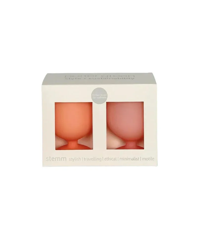 Porter Green Stem Silicone Glasses - Peach   Petal