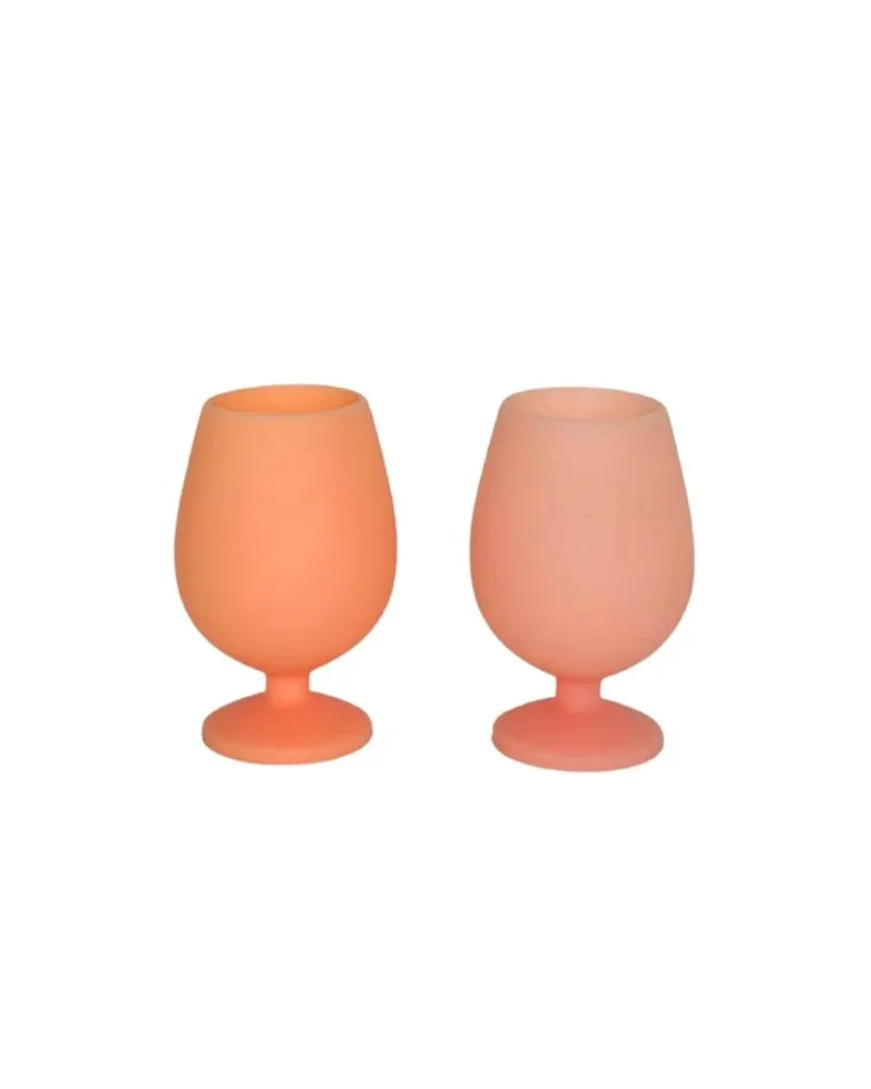 Porter Green Stem Silicone Glasses - Peach   Petal