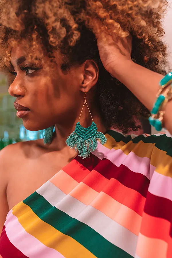 Prim And Pretty Earrings In Jade
