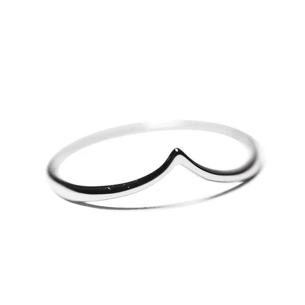 "Peaky" Sterling Silver Thin Band Ring