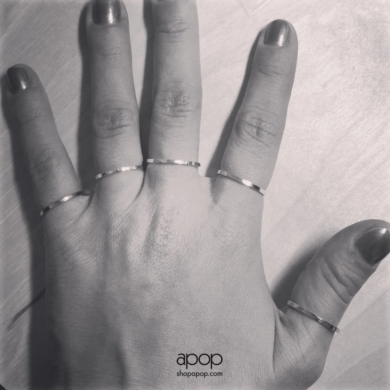 Rose Gold-Dipped Stacking Band Ring