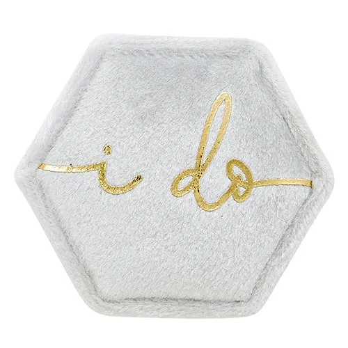 Santa Barbara Design Studio Velvet Ring Box - I Do