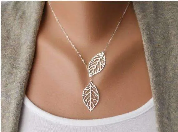 Seasons of Beauty Leaf Cut Out Necklace or Earrings for Woman