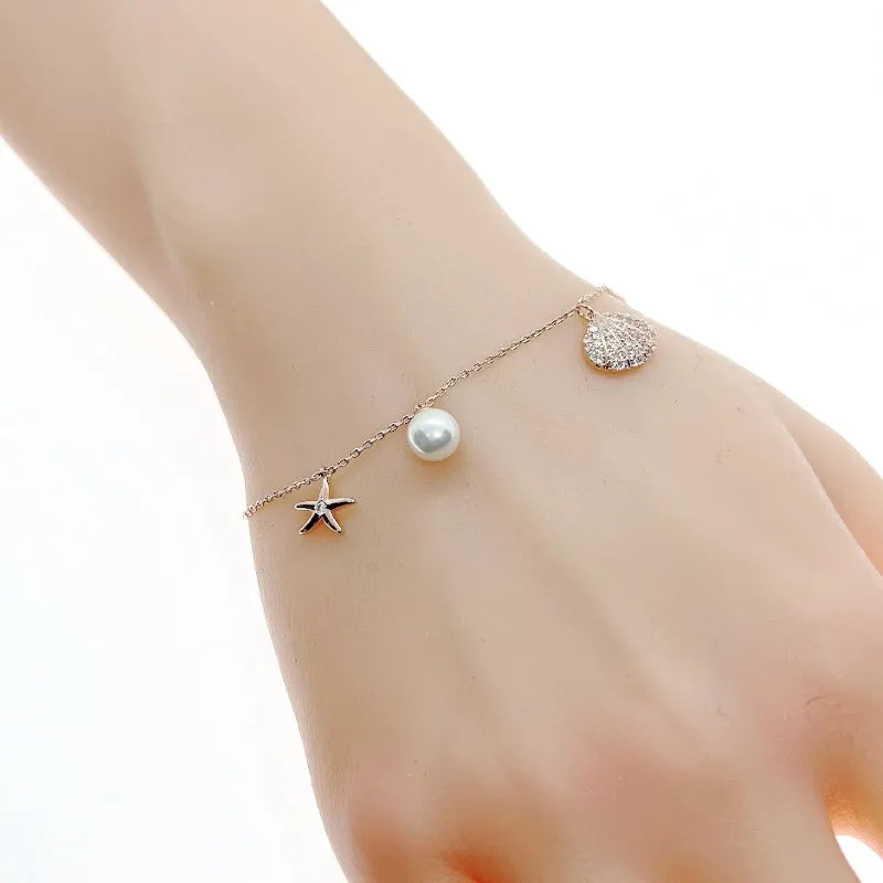 Shell Cubic Zirconia Bracelet