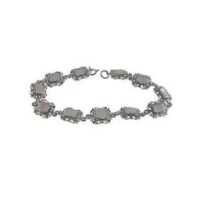 Silver and Hand-Cut Pearl Bracelet