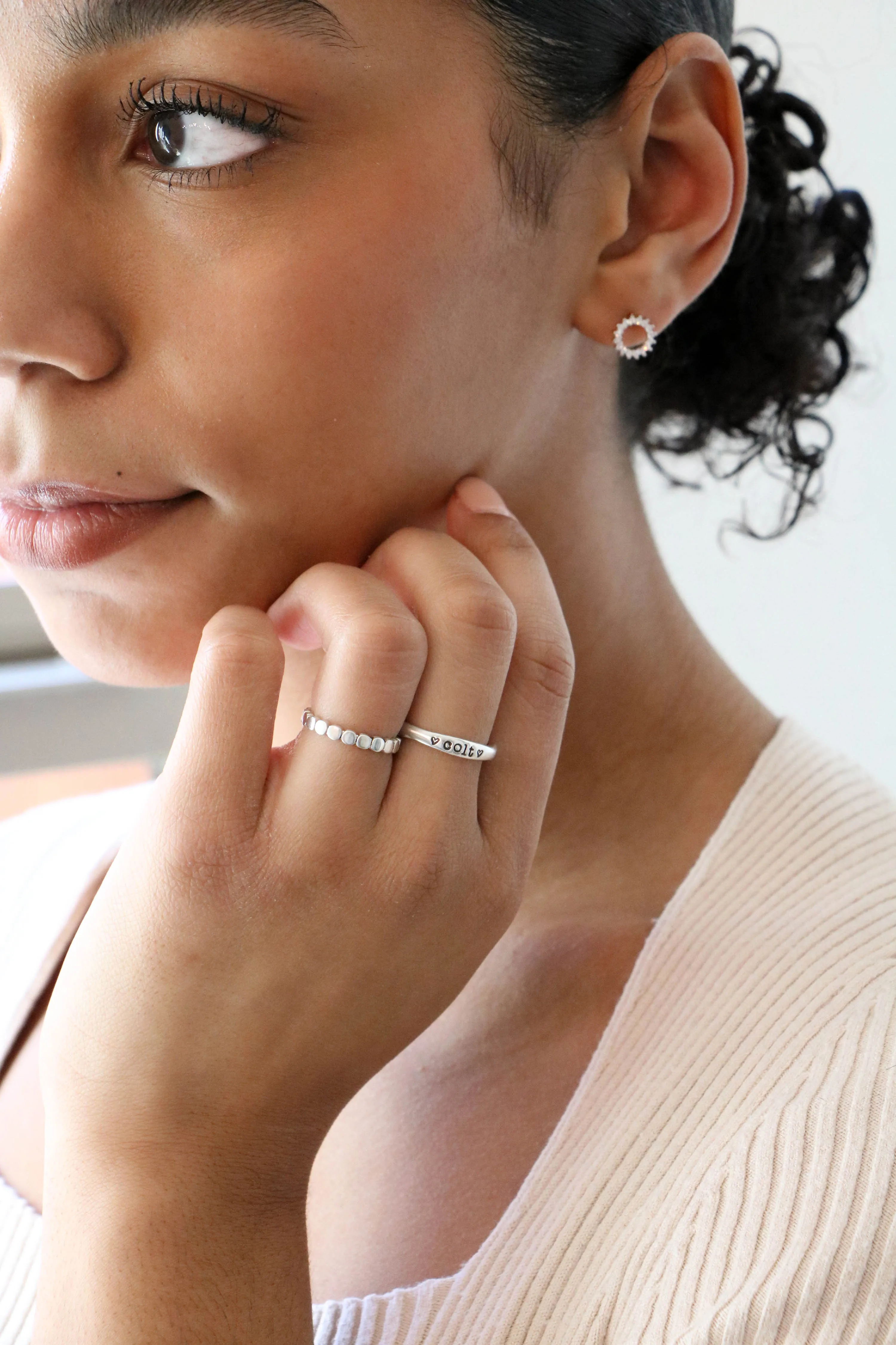 stacking name rings {sterling silver}