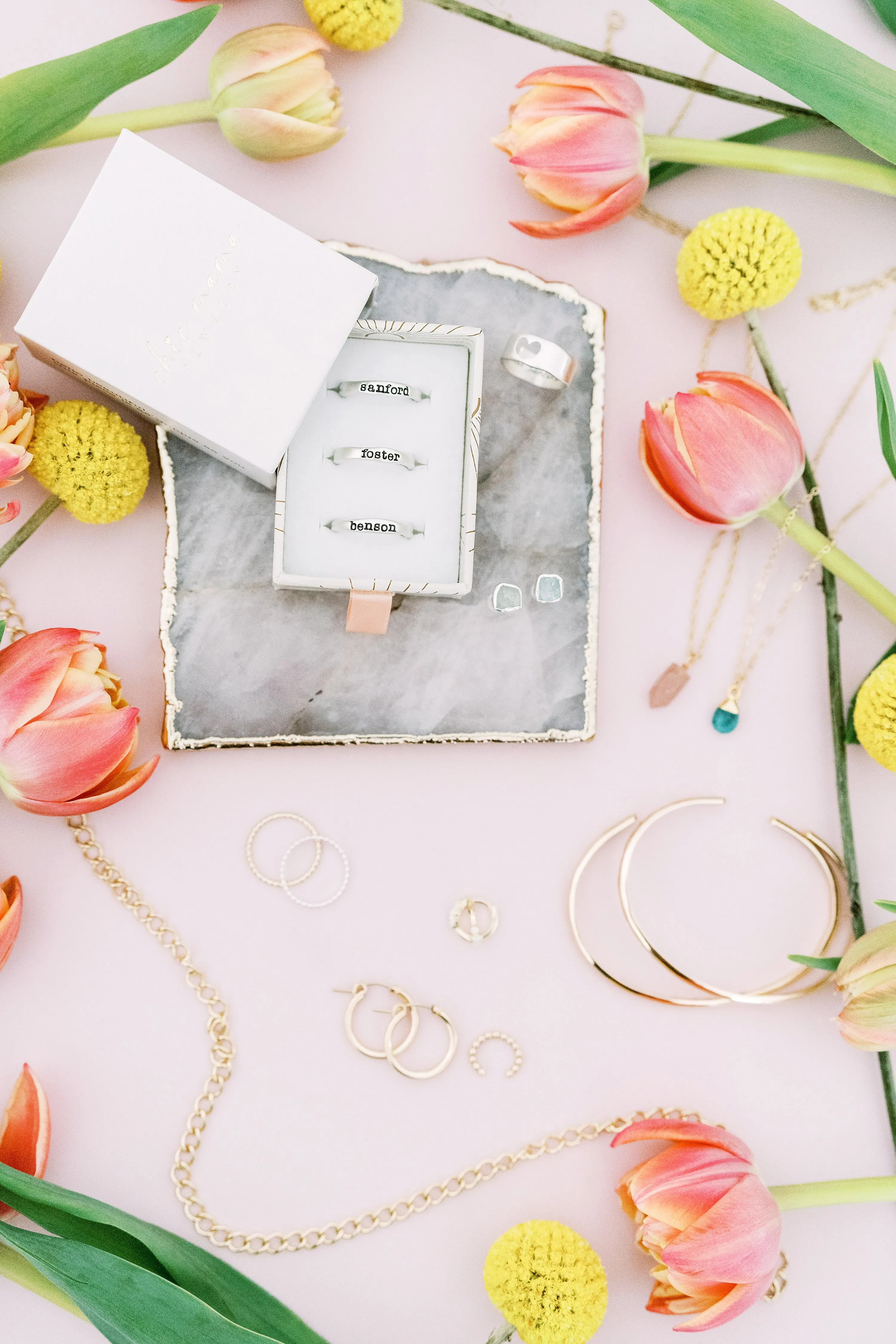 stacking name rings {sterling silver}