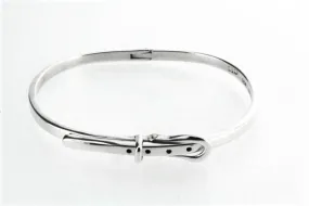Sterling silver buckle bangle