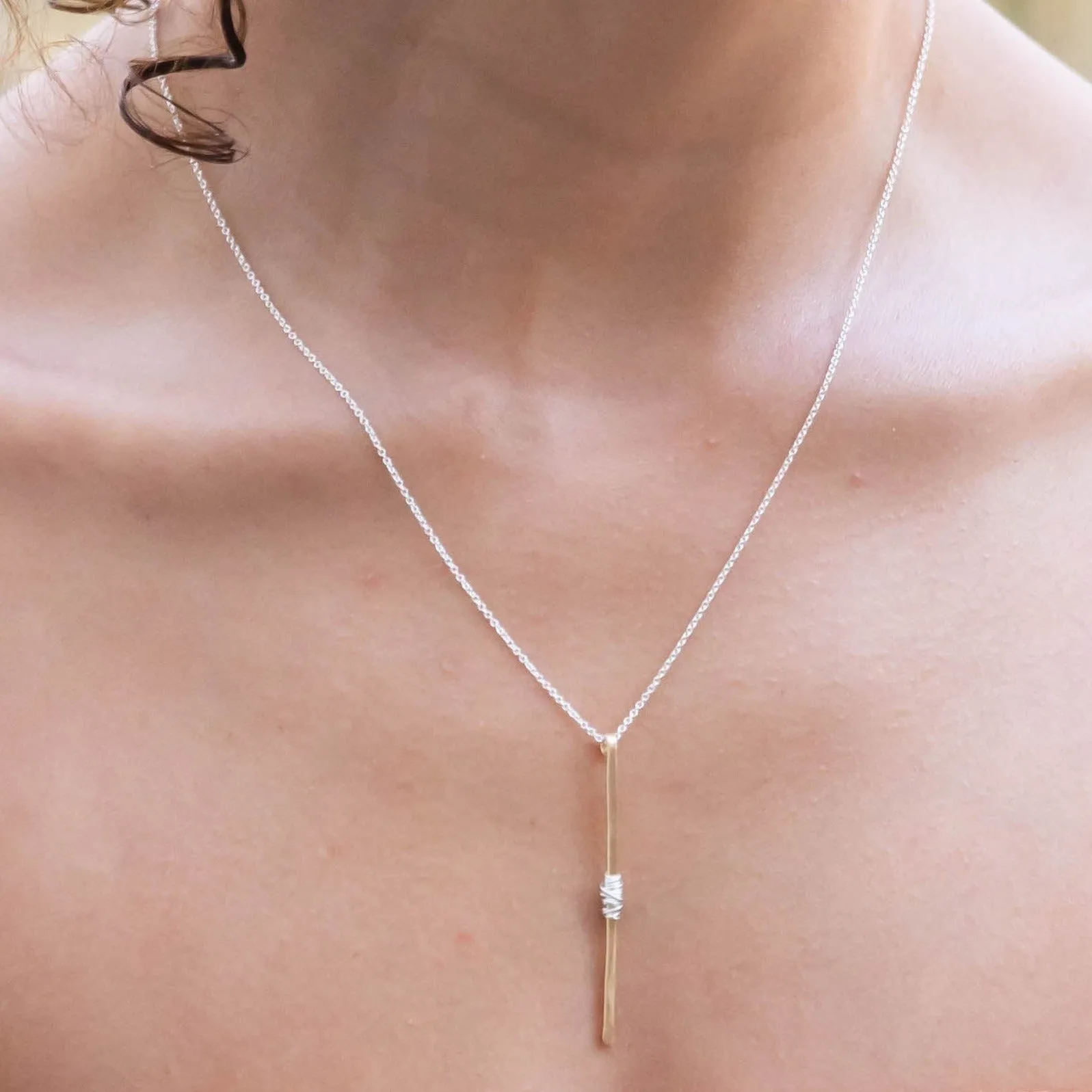 Stitched Stem Necklace
