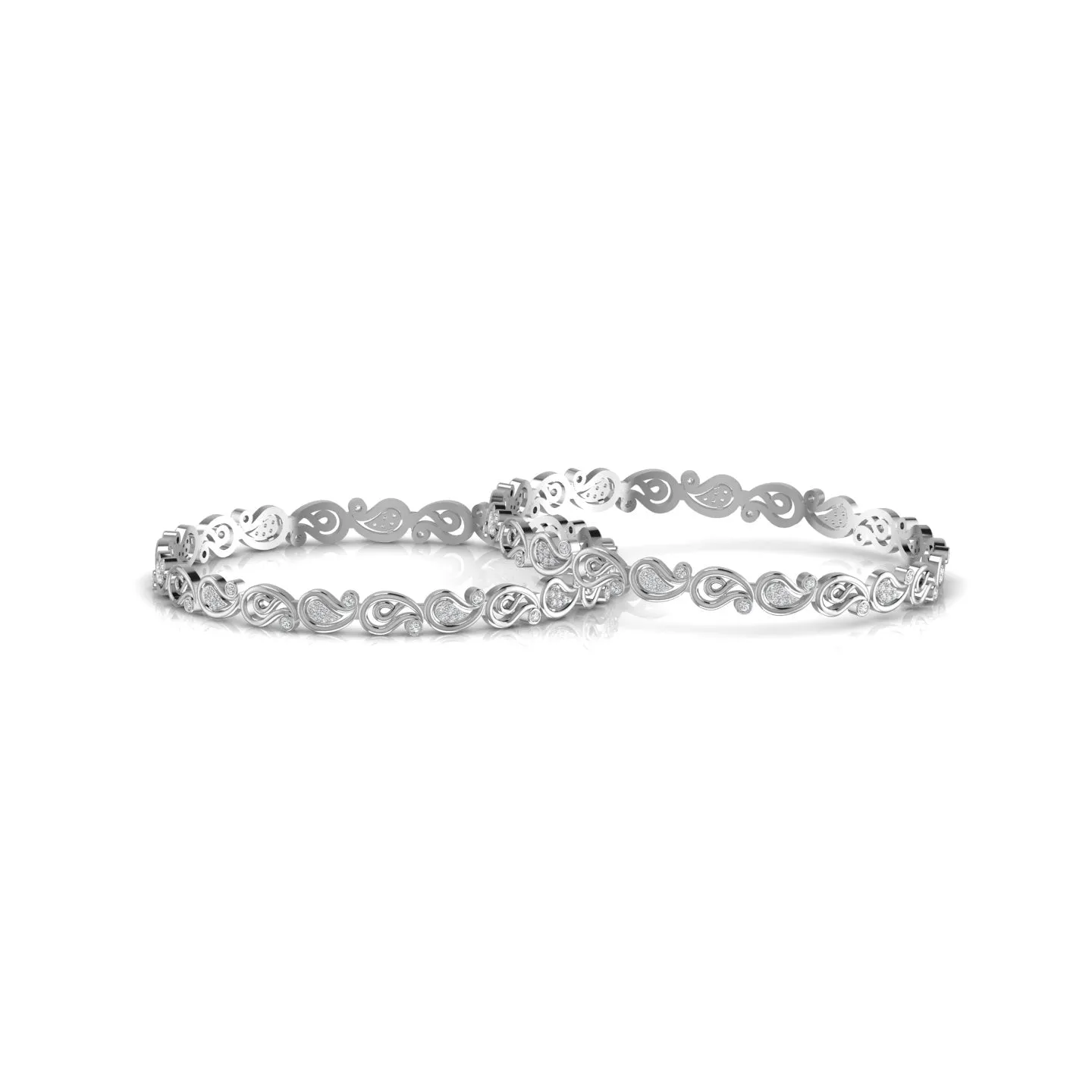 Stylish Unique Design Silver Bangle