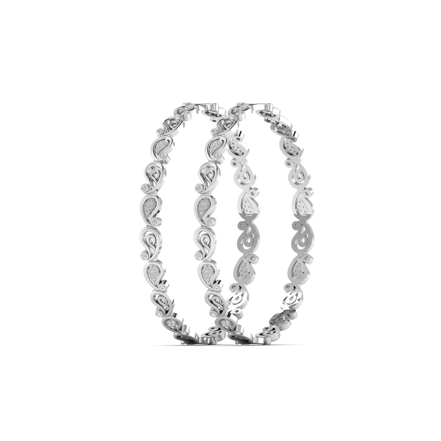 Stylish Unique Design Silver Bangle
