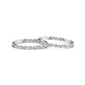 Stylish Unique Design Silver Bangle