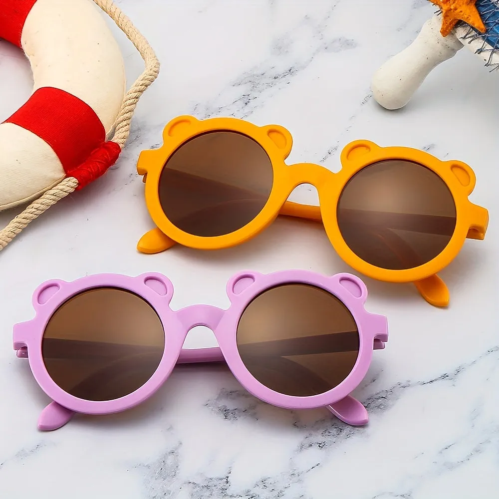 Super cute antiUV bear sunglasses for trendy kids