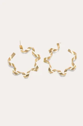 This is What Happens When the Paper Shredder Malfunctions - Gold Vermeil Earrings