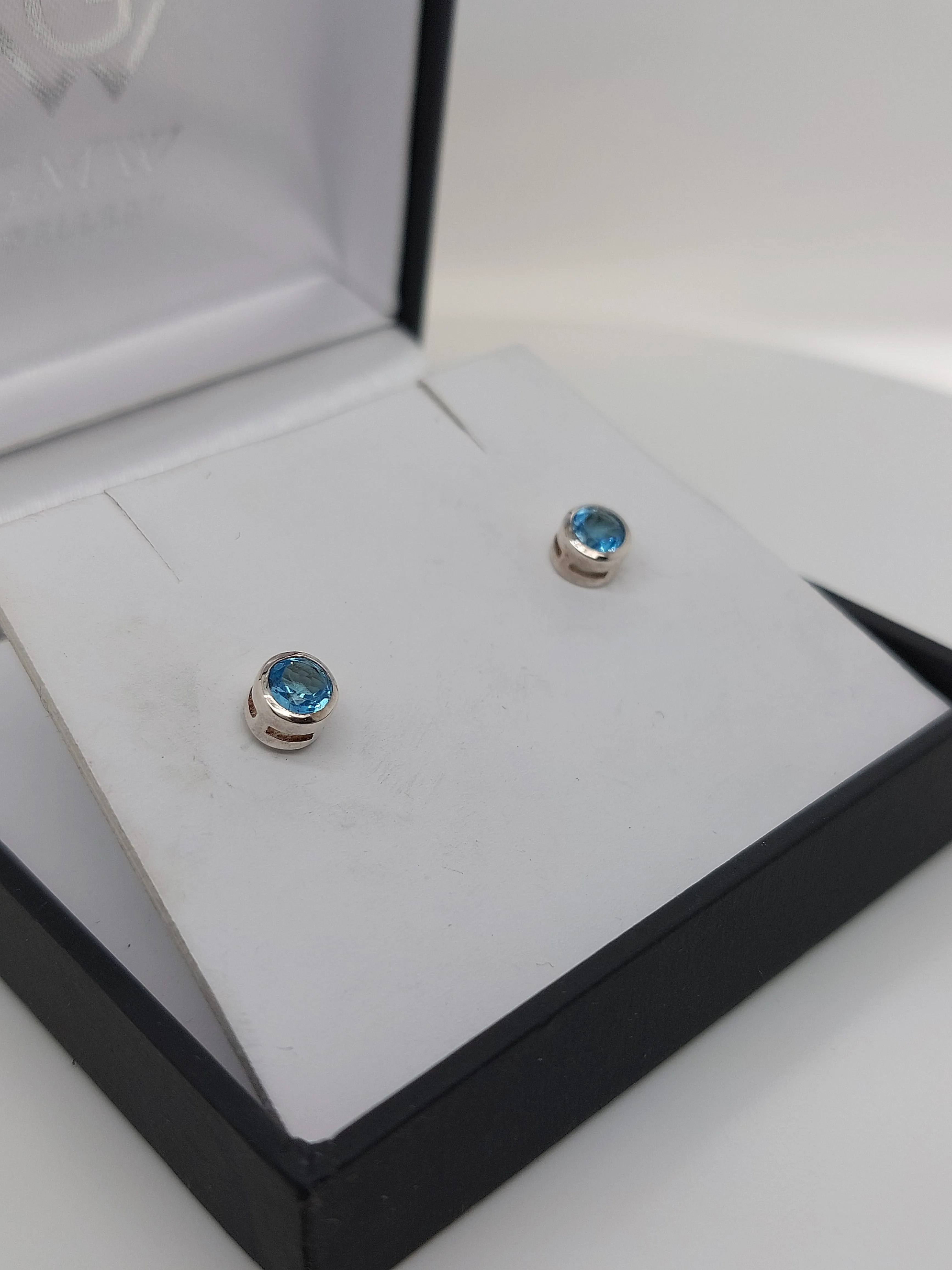 Topaz Circle Studs