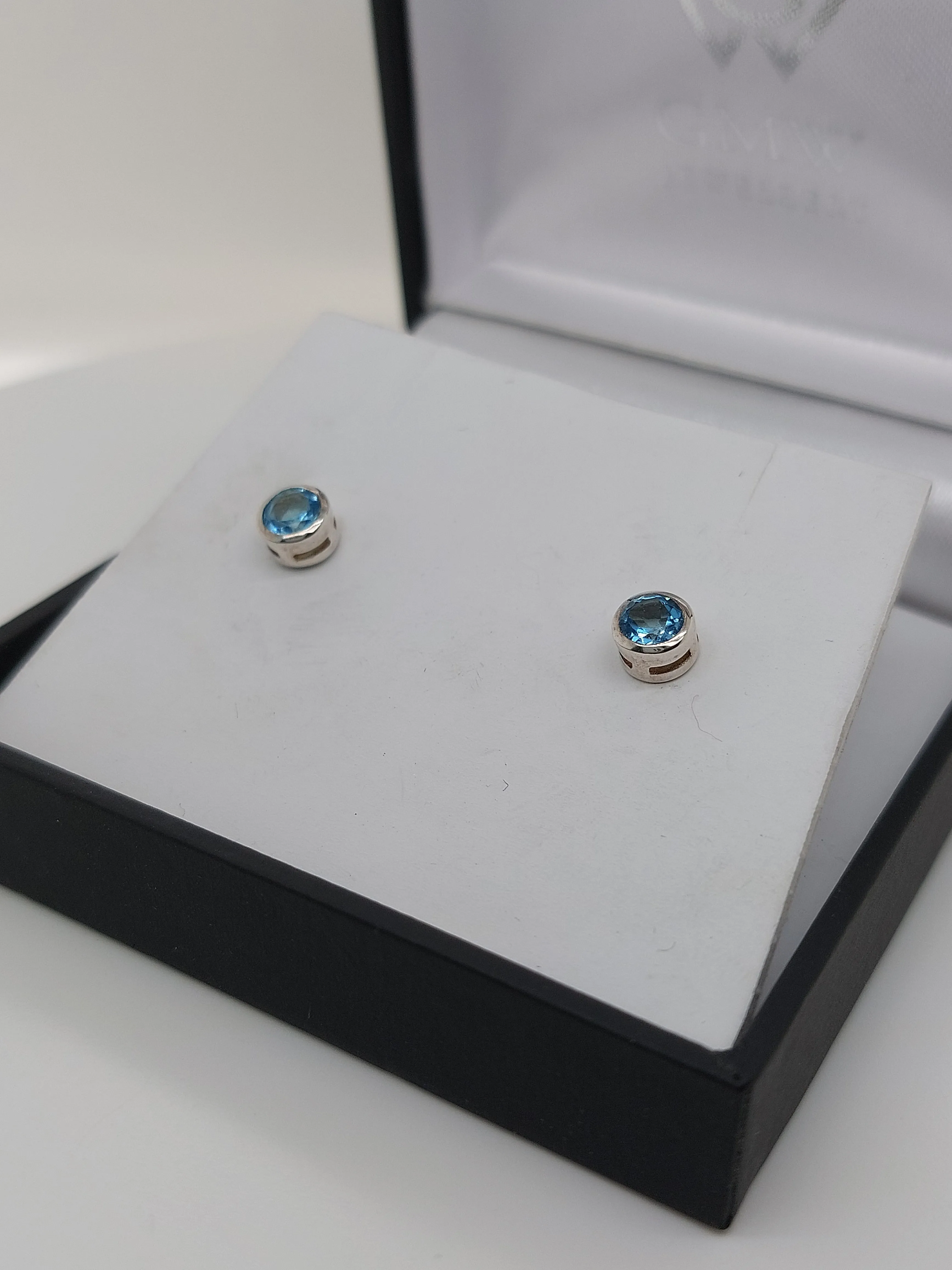 Topaz Circle Studs