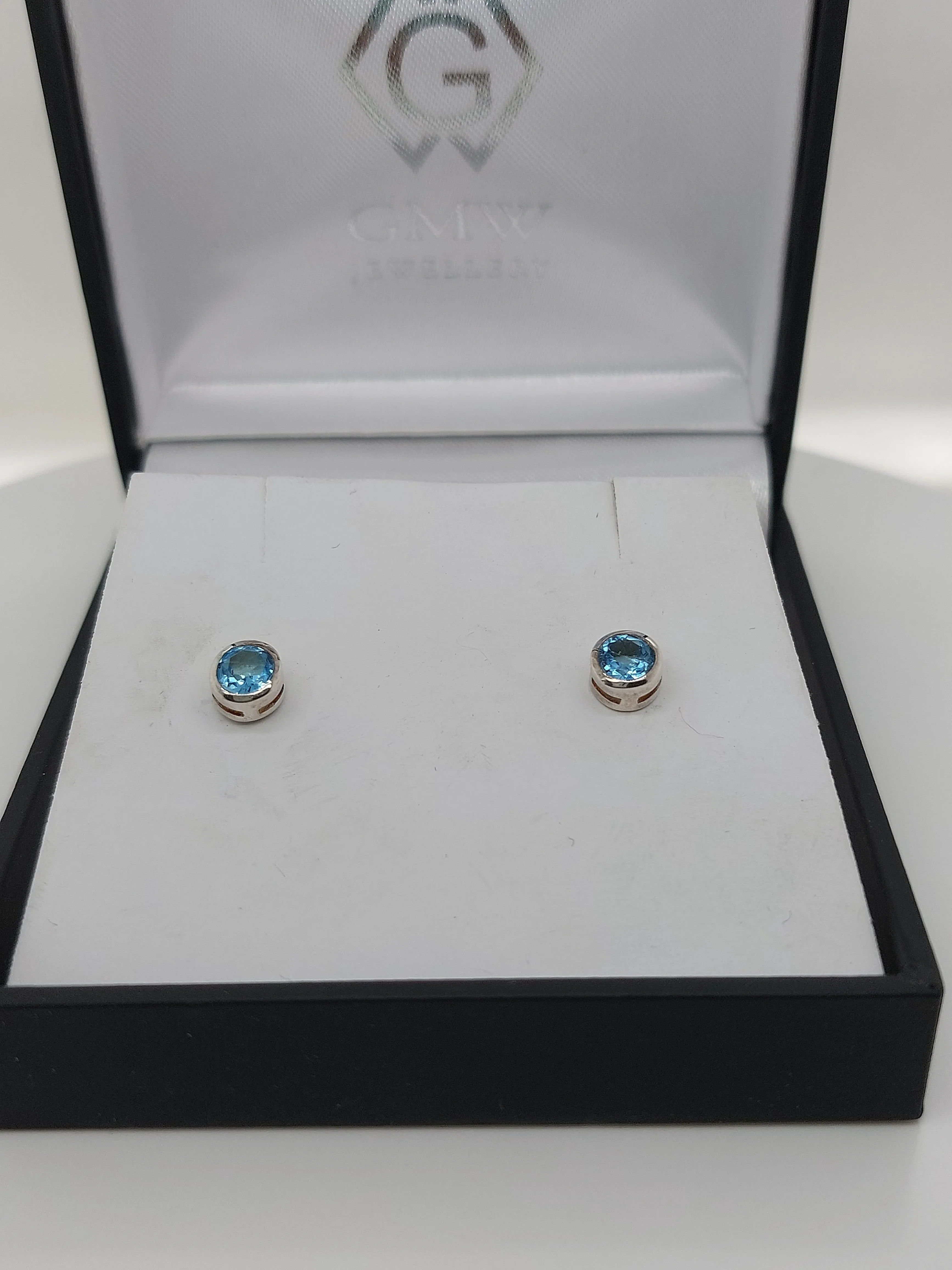 Topaz Circle Studs