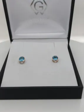 Topaz Circle Studs