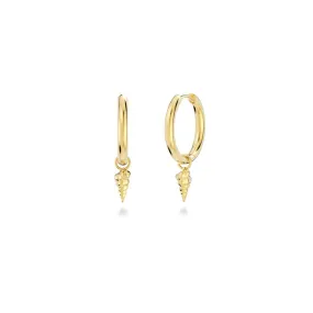 Tropic Hoops Spiral Shell Gold