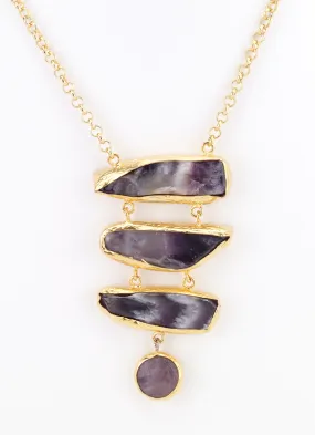 Turkish Ladder Necklace - Purple