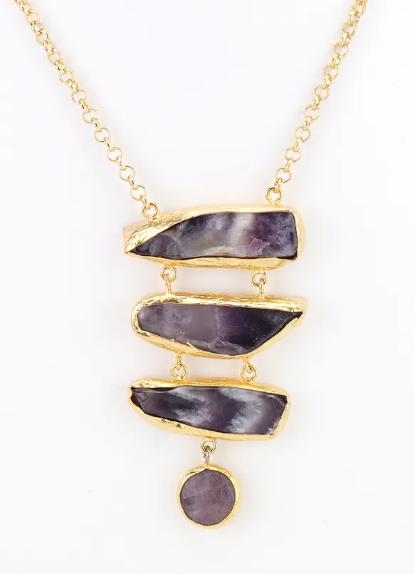 Turkish Ladder Necklace - Purple
