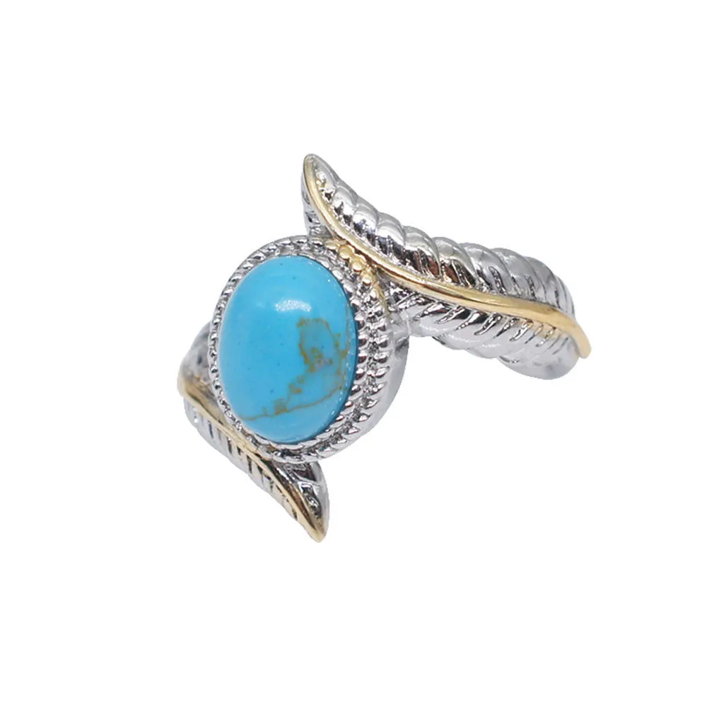 Turquoise Feather Ring