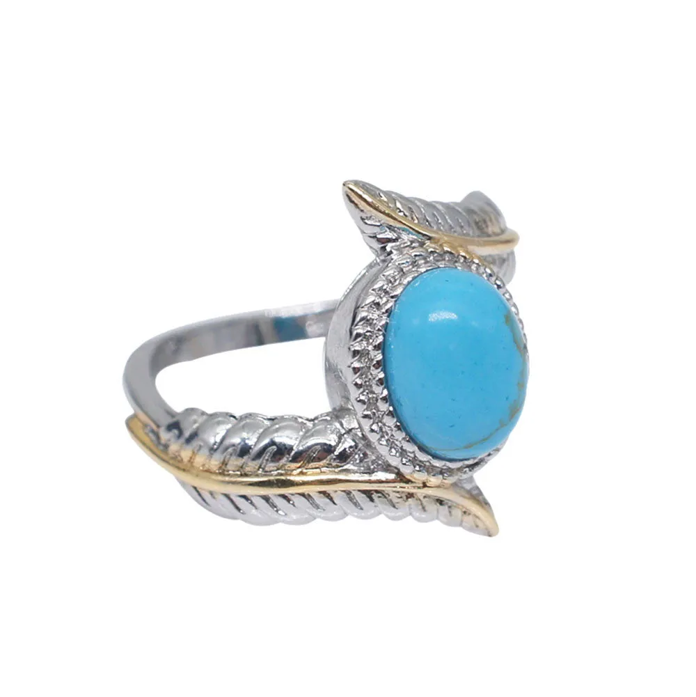 Turquoise Feather Ring