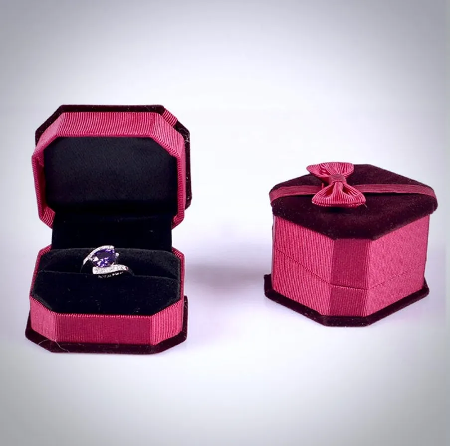 Velvet Wedding Ring Boxes - More Colors Available