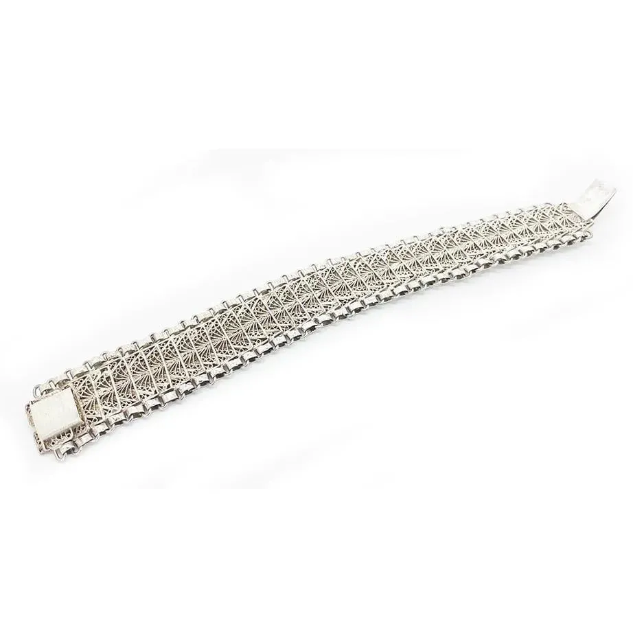 Vintage 1950s/60s Silver Filigree Bracelet